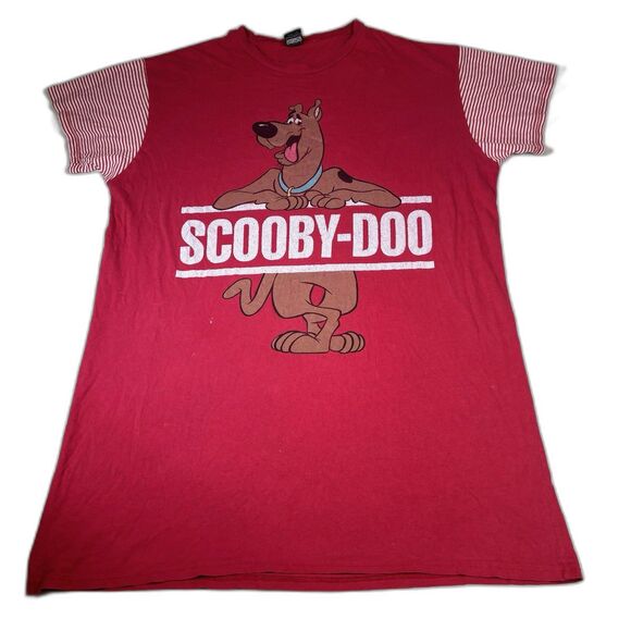 Vintage 90s Scooby Doo Sleep Shirt Womens OSFA  Double Sided Hanna Barbera CN - Picture 1 of 13